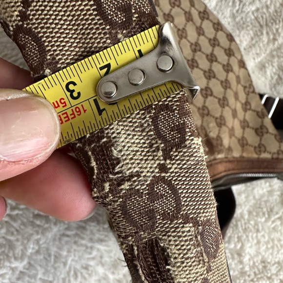 Gucci Brown Monogram Shoulder Bag jacquard - Picture 14 of 15